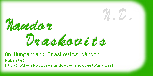 nandor draskovits business card